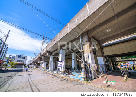 Chiba cityscape in Japan, overlooking Hon-Chiba Station and other areas in Nagasu, Chuo Ward, Chiba City (August 12, 2024) 117348683