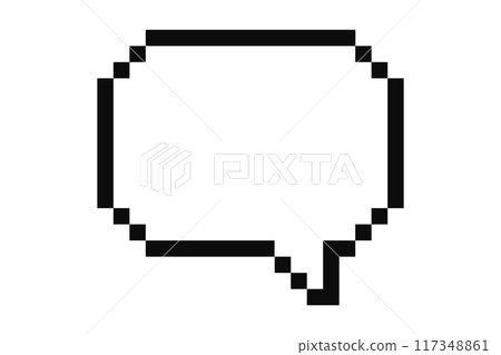 Pixel speech bubble cloud 8 bit y2k digital retro message. Game talk box, comment.b Text frame, border. 80s, 90s computer games. Pixel speech bubble cloud 8 bit y2k digital retro message. Game talk box, comment.b Text frame, border. 80s, 90s computer games. 117348861