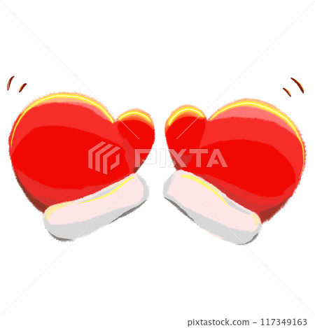 Cute cartoon Christmas gloves illustration 117349163