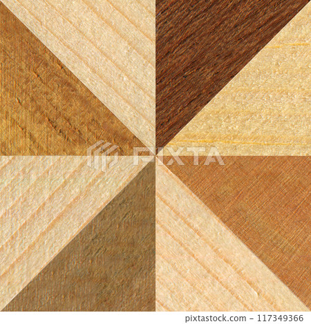 Wooden marquetry can be patterns created from the combination of pine and walnut wood, wooden floor, parquet, cutting board Wooden marquetry can be patterns created from the combination of pine and walnut wood, wooden floor, parquet, cutting board 117349366