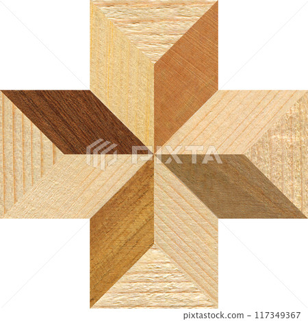 Wooden marquetry can be patterns created from the combination of pine and walnut wood, wooden floor, parquet, cutting board Wooden marquetry can be patterns created from the combination of pine and walnut wood, wooden floor, parquet, cutting board 117349367