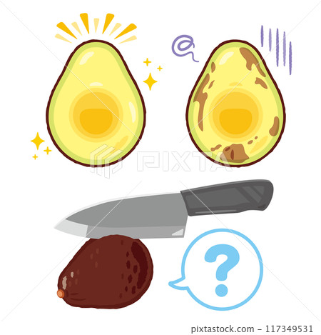 美麗的酪梨和變色的酪梨 美麗的酪梨和變色的酪梨 117349531