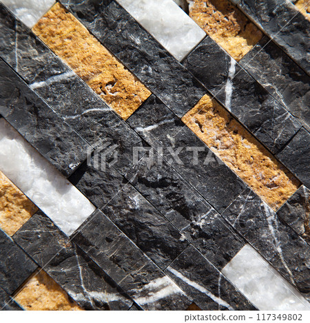 Cutting black white an beige organic marble wall rectangular, seamless lined up Cutting black white an beige organic marble wall rectangular, seamless lined up 117349802