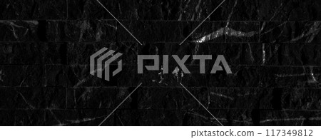 Cutting black white and grey organic marble wall rectangular, seamless lined up 117349812