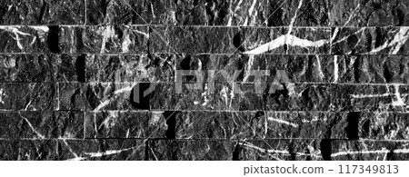 Cutting black white and grey organic marble wall rectangular, seamless lined up Cutting black white and grey organic marble wall rectangular, seamless lined up 117349813