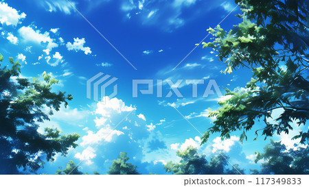 動漫背景藍天02 117349833