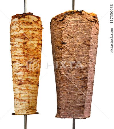 Doner kebab, chicken doner kebab and meat doner kebab, one of the important dishes of Turkish cuisine Doner kebab, chicken doner kebab and meat doner kebab, one of the important dishes of Turkish cuisine 117350088