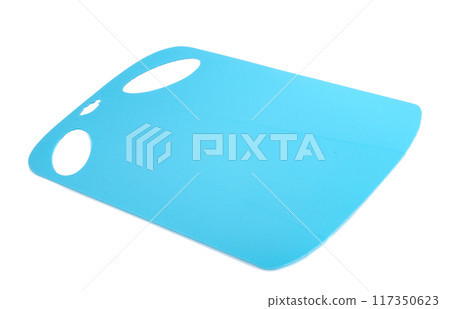 plastic kitchen cutting board isolated on the white 117350623