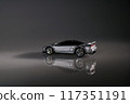 The stillness of the night surrounds this toy car, inviting memories of carefree days filled with exploration 117351191