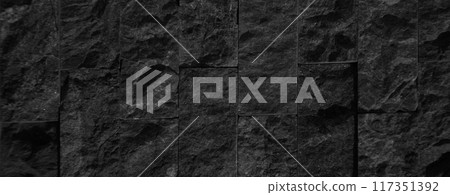 Cutting black white an grey organic marble wall rectangular, seamless lined up 117351392