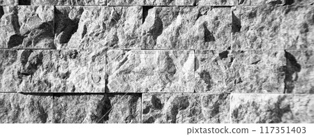 Cutting black white an grey organic marble wall rectangular, seamless lined up 117351403