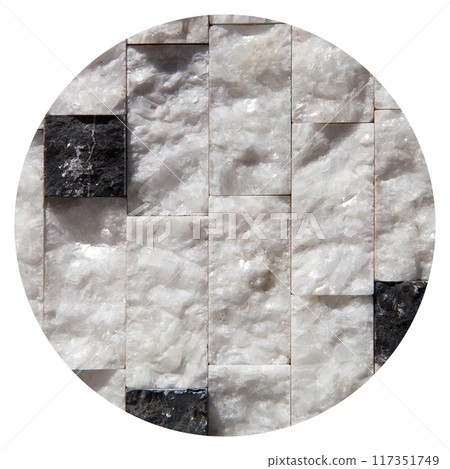 Cutting black white an grey organic marble wall rectangular, seamless lined up 117351749