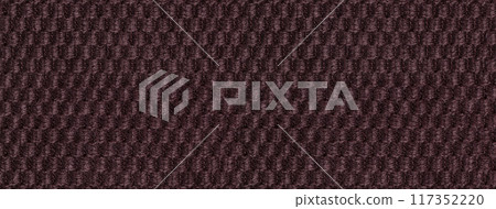 Texture dark brown fluffy fabric background with rhomboid pattern, macro. Abstract backdrop from umber textile Texture dark brown fluffy fabric background with rhomboid pattern, macro. Abstract backdrop from umber textile 117352220