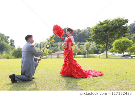 Bride in a mermaid-line red dress Photo wedding solo wedding location shoot Bride in a mermaid-line red dress Photo wedding solo wedding location shoot 117352483