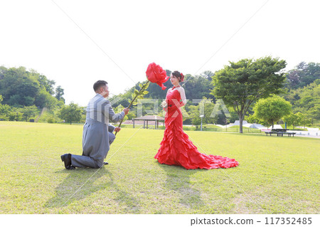 Bride in a mermaid-line red dress Photo wedding solo wedding location shoot Bride in a mermaid-line red dress Photo wedding solo wedding location shoot 117352485