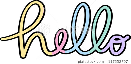 Pastel school supplies hello word 117352797