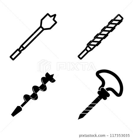 drill bit icon symbol 117353035