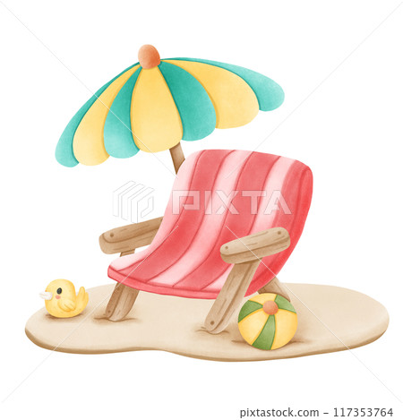beach chair with umbrella and ball beach chair with umbrella and ball 117353764