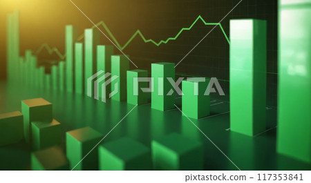 Profit Increase Graph Illustration for Green Technology Implementation, Sustainable Investment Growth Chart, Business Revenue Rise Representation in Green Profit Increase Graph Illustration for Green Technology Implementation, Sustainable Investment Growth Chart, Business Revenue Rise Representation in Green 117353841