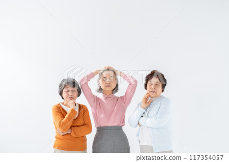 擔心的高級婦女 117354057