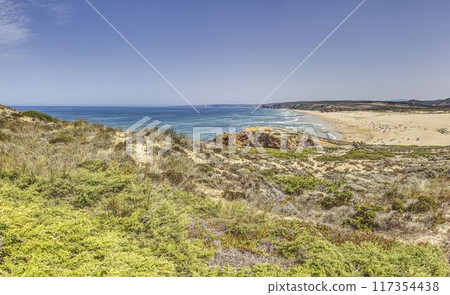 Scenic view of Bordeiras beach, Portugal Scenic view of Bordeiras beach, Portugal 117354438