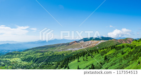 從日本國道最高點眺望草津白根山全景 從日本國道最高點眺望草津白根山全景 117354513