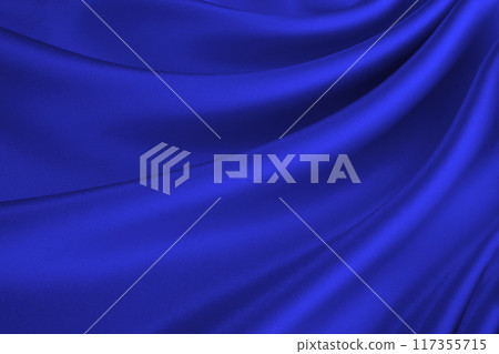 Blue satin drape Blue satin drape 117355715