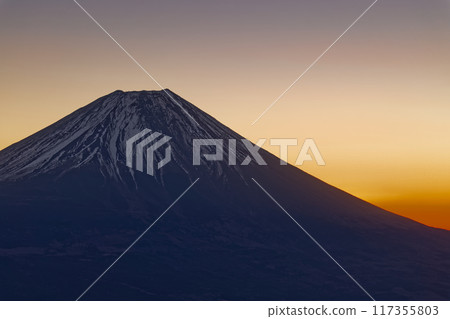 Mt. Fuji at dawn seen from Miruyama Mt. Fuji at dawn seen from Miruyama 117355803
