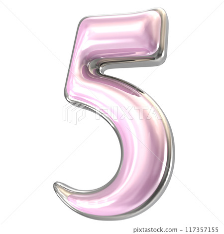 Font With Number 3D Render 117357155