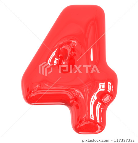 Font With Number 3D Render Font With Number 3D Render 117357352