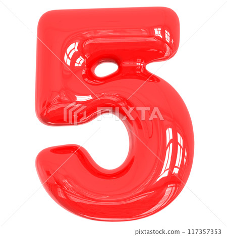 Font With Number 3D Render 117357353