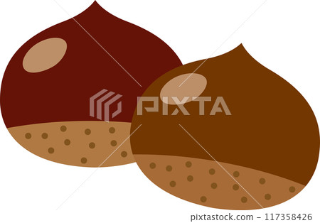 Autumn taste chestnut illustration 4 117358426