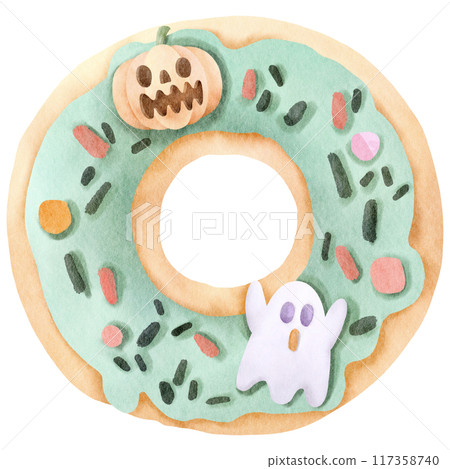 Halloween Donut Watercolor-2 Halloween Donut Watercolor-2 117358740