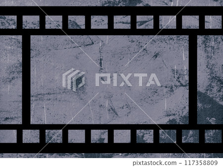 Vintage textured background with blue photographic film Vintage textured background with blue photographic film 117358809