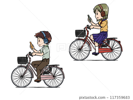 Smartphone & headphones Bicycle 1 Smartphone & headphones Bicycle 1 117359683
