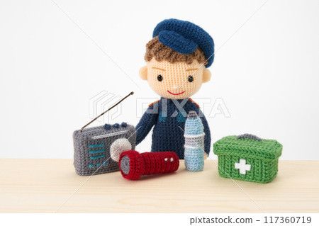 Amigurumi dolls Disaster prevention and life saving 117360719
