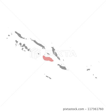Guadalcanal province map, administrative division of Solomon Islands. Vector illustration. Guadalcanal province map, administrative division of Solomon Islands. Vector illustration. 117361760