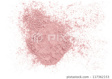 Pink powder isolated on white background 117362153