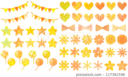 Decoration and decoration material set yellow 117362596