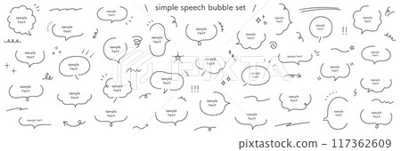 Vector illustration set of hand-drawn loose speech bubbles Frame Speech bubble Decoration Icon Handwritten Frame Vector illustration set of hand-drawn loose speech bubbles Frame Speech bubble Decoration Icon Handwritten Frame 117362609
