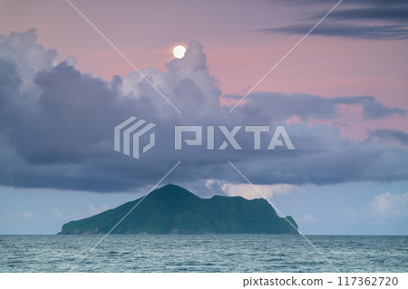 Turtle Island under the moonlight. Turtle Island under the moonlight. 117362720