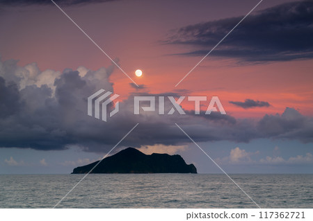 Turtle Island under the moonlight. Turtle Island under the moonlight. 117362721