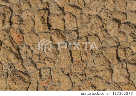 Rough Brown Stone Floor Texture Solid Background Wall Pattern Coarse Backdrop 117362877