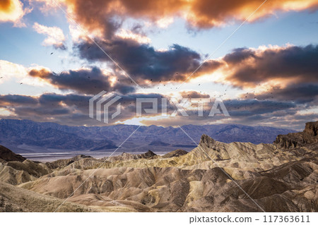 Zabriskie point, death valley, california, usa Zabriskie point, death valley, california, usa 117363611