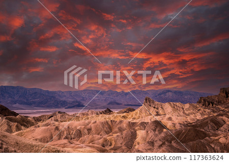 Zabriskie point, death valley, california, usa Zabriskie point, death valley, california, usa 117363624