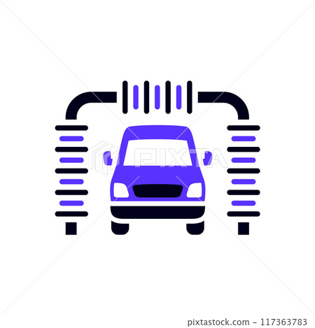 Transport flat icon, square shape 117363783