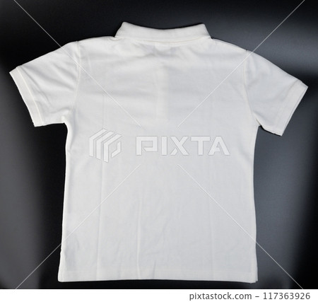 White polo shirt back view 117363926