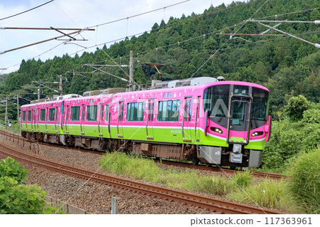 幸福線福井專用彩色4節車廂列車細木站HF10號列車 117363961