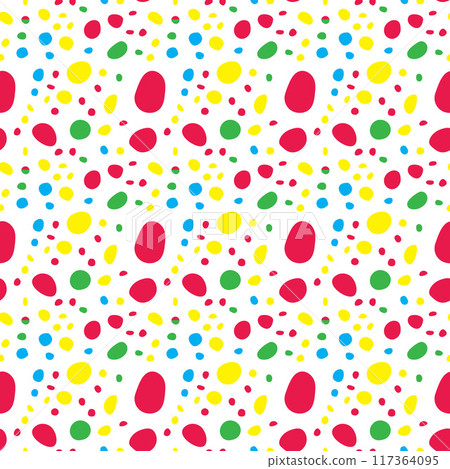Small dash colorful pattern. Seamless minimal dash pattern, small elements confetti. Small dash colorful pattern. Seamless minimal dash pattern, small elements confetti. 117364095