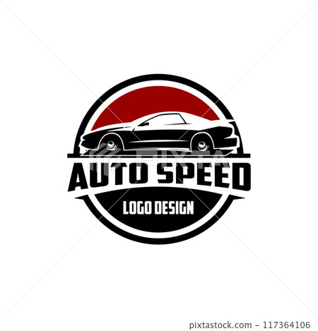 1977 Pontiac logo vector isolated on white background seen from the side. Best for badges, emblems, icons and the automotive industry. illustrations available in eps 10. 117364106